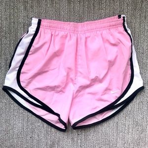 Pink Nike dri-fit running shorts